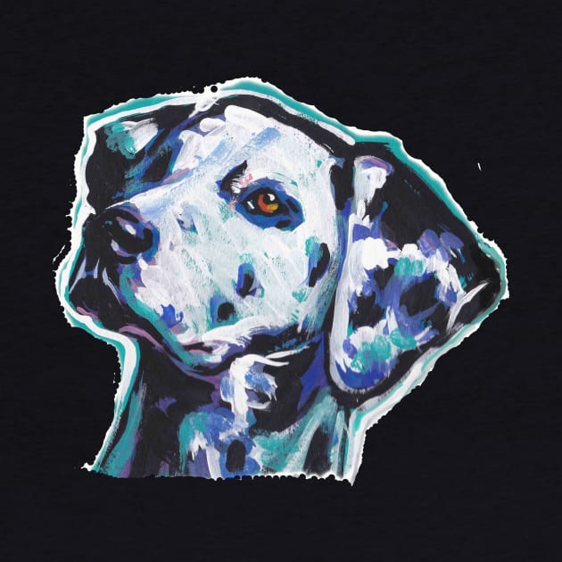 DALMATIAN Dog Bright colorful pop dog art by bentnotbroken11